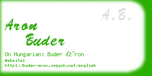 aron buder business card